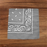 Pack of 2 100% Cotton Bandana Head Scarf for Men and Women - Grey